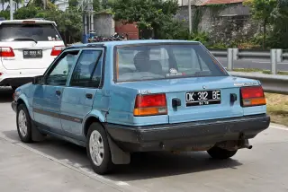 Foto arsip: Toyota Corolla GL (AE80) in around Bypass Ida Bagus Mantra, Gianyar Regency, Bali.
